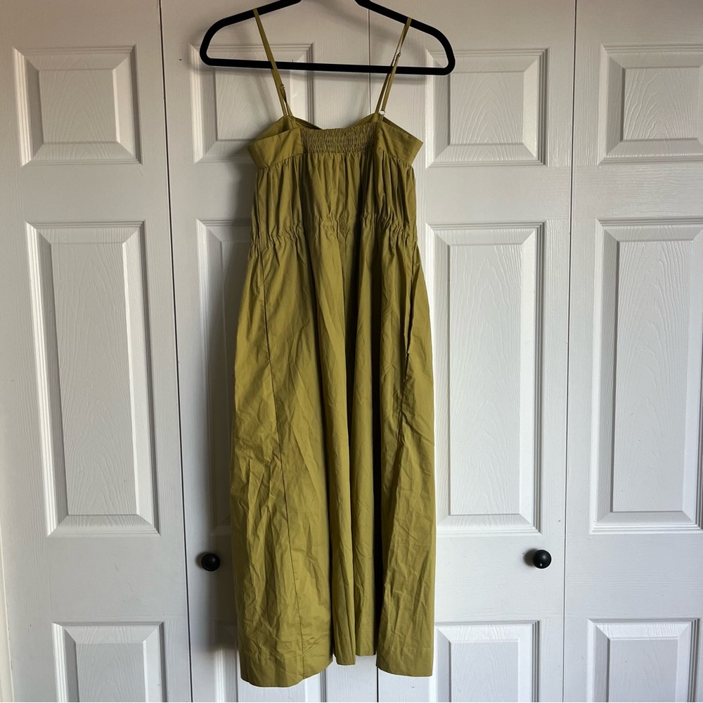 En Saison Minimal Tie Waist Collins Chartreuse Midi Dress - Picture 10 of 11
